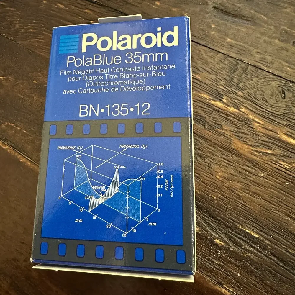 Polaroid PolaBlue 35mm BN-135-12 Film Orthochromatic‎ Slide Exp 08/1988